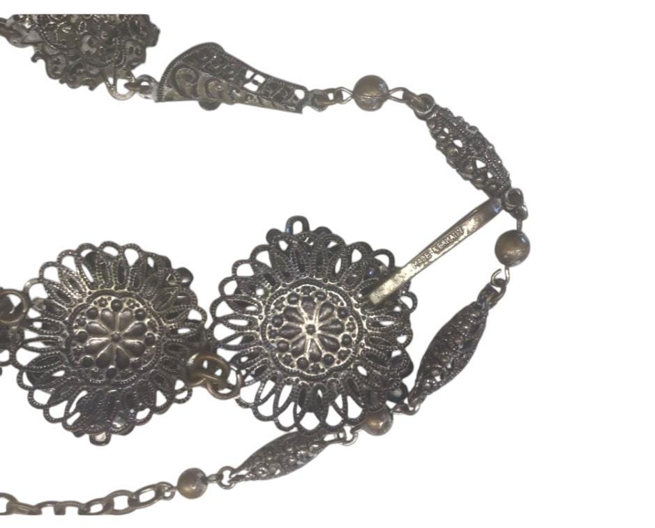 West German Vintage Art Deco Necklace and Bracelet Set