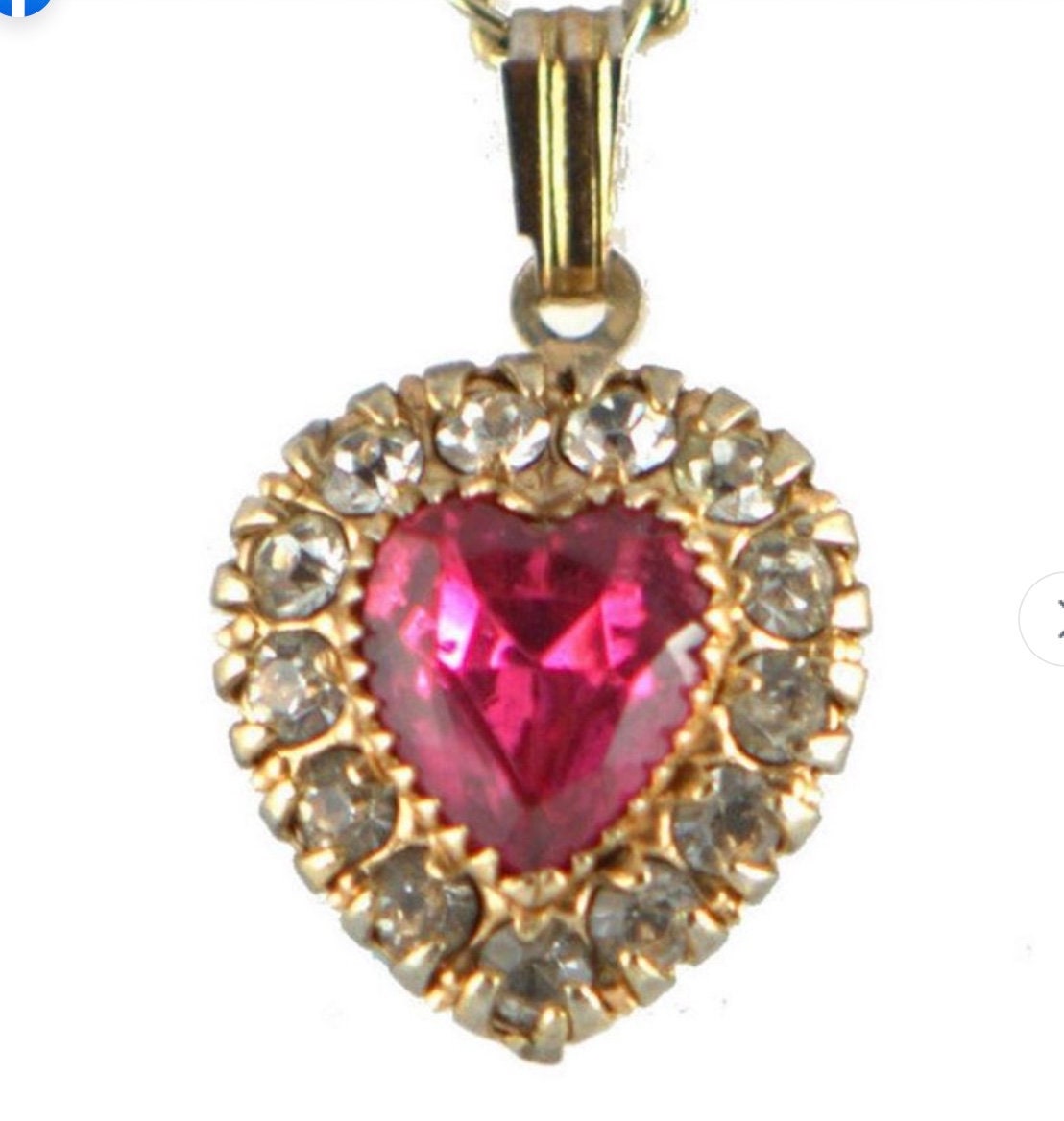 Vintage Heart Necklace , 1960s