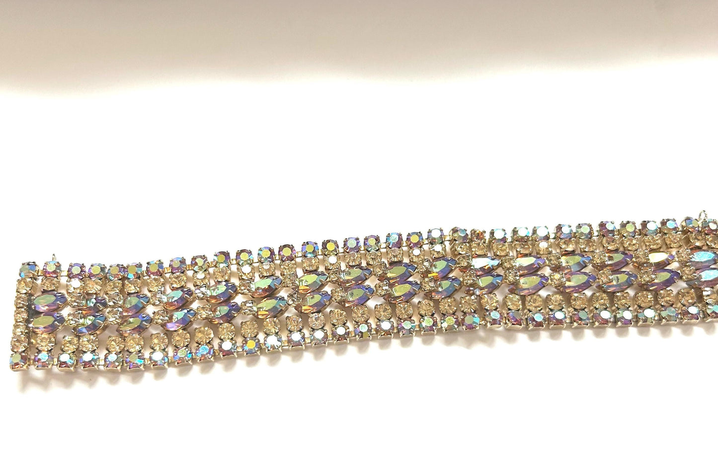 Elegant Charm: Signed SHERMAN Wide Bracelet
