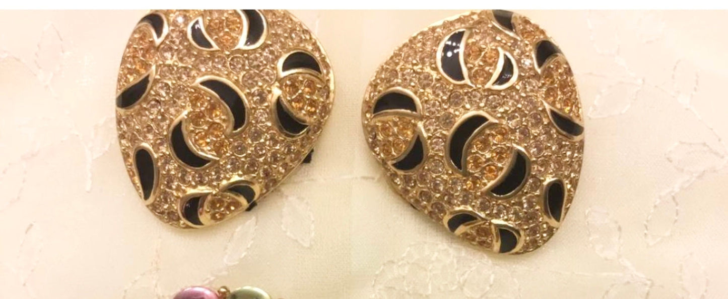 Vintage Christian Dior Clip on Earrings - Gold, Late 1960s