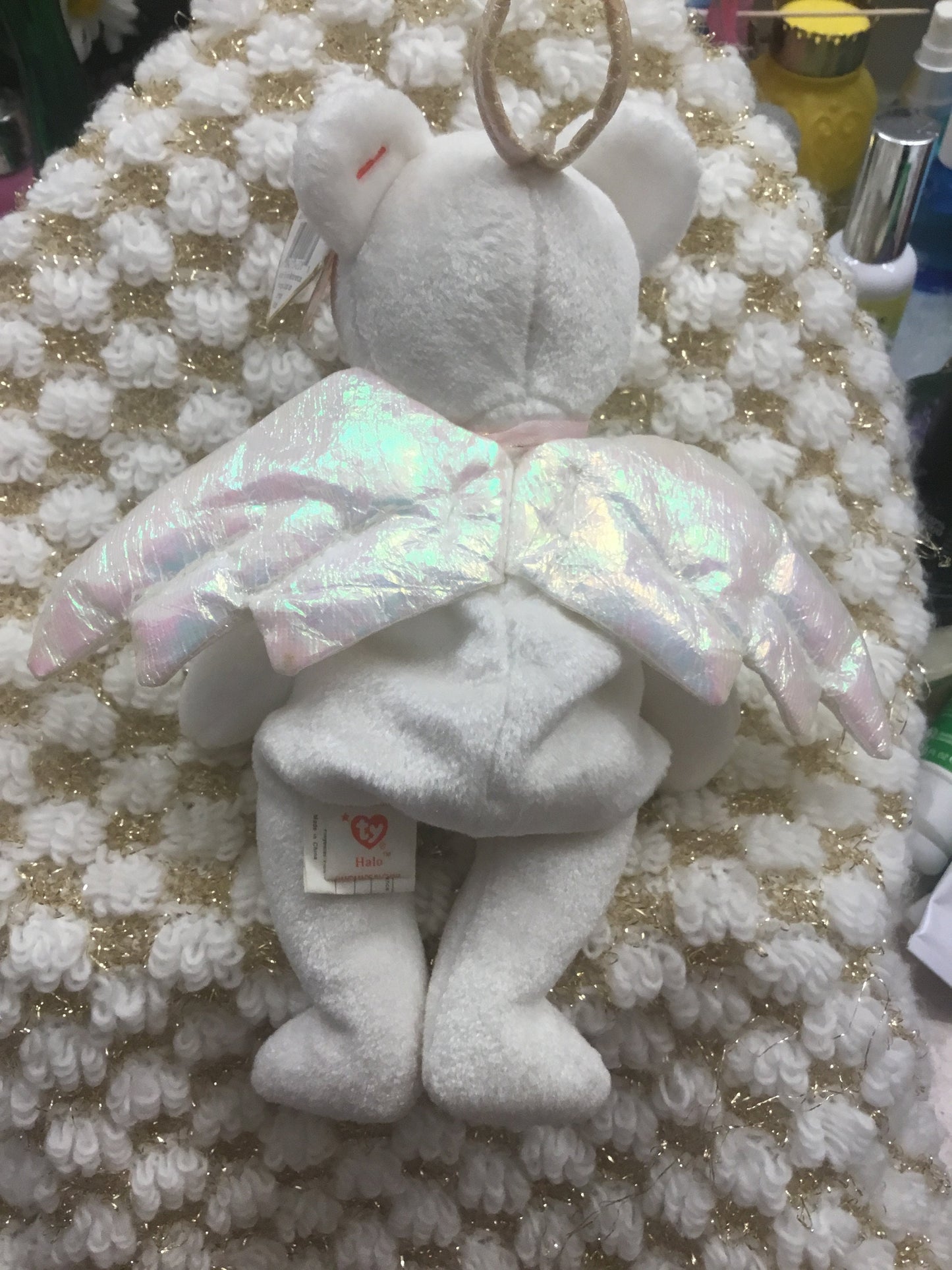 Rare Halo Angel Bear ,Ty Beanie Baby 1998 With Tags