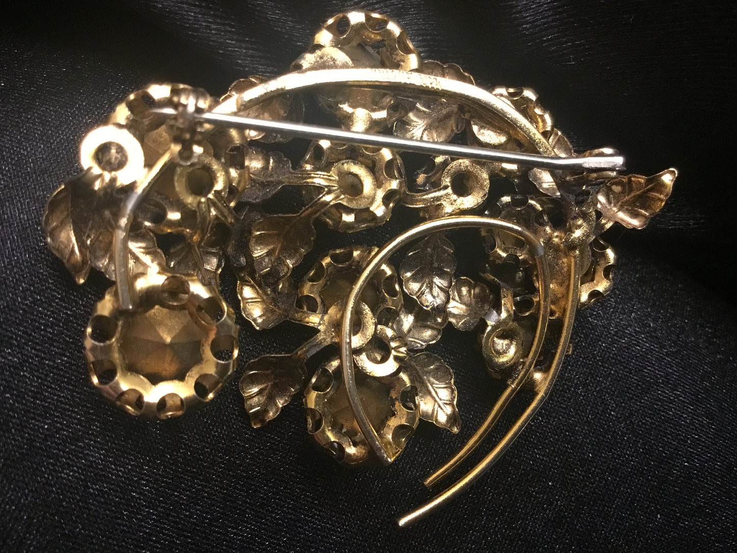 Vintage Brooch Austrian Crystal Rhinestone Pin Unique Vintage Gift