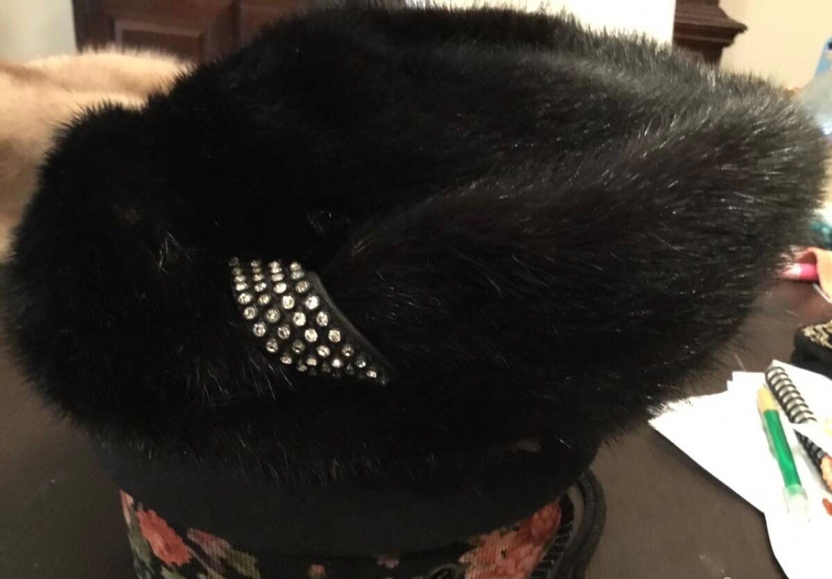 Vintage Black Mink Fur Women 60s Andre Canada Med