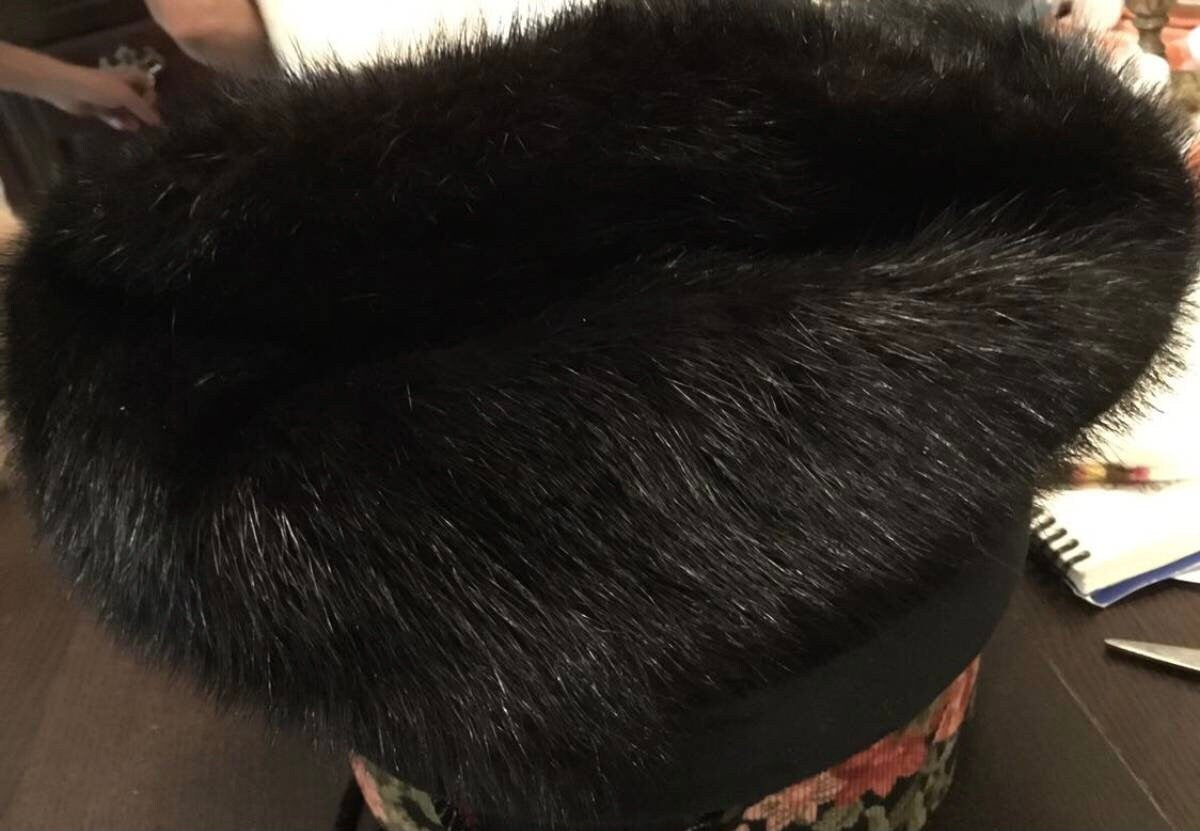 Vintage Black Mink Fur Women 60s Andre Canada Med