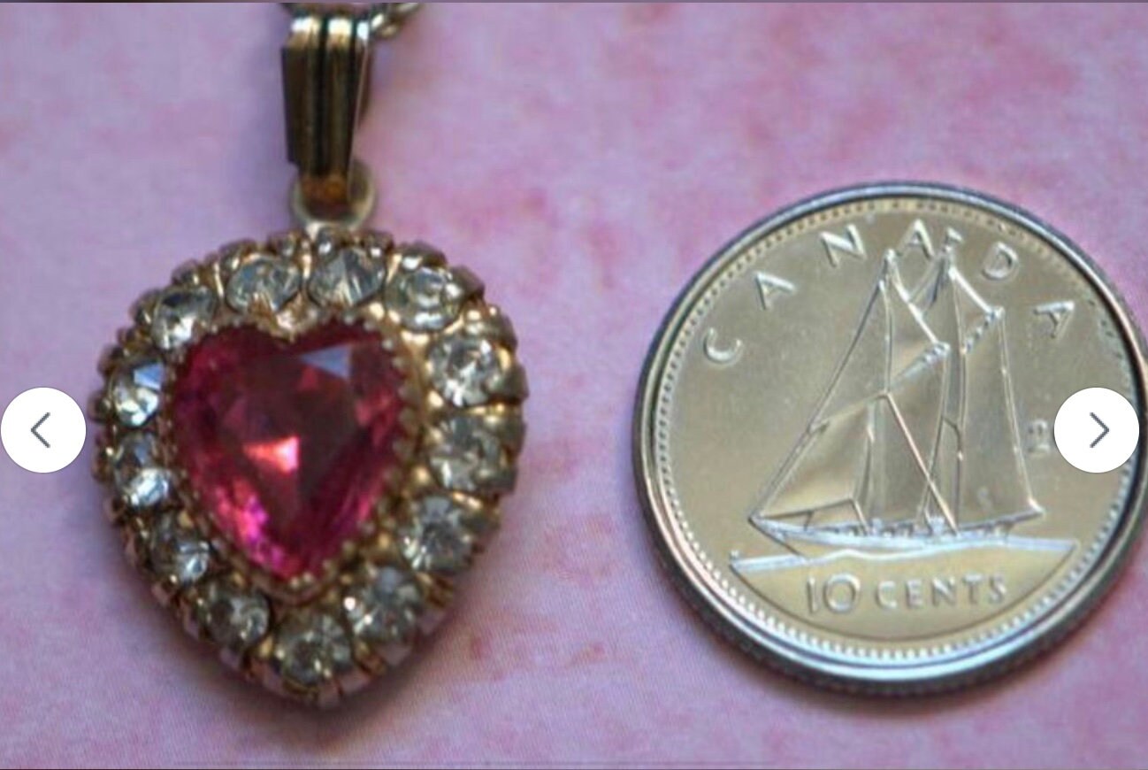Vintage Heart Necklace , 1960s
