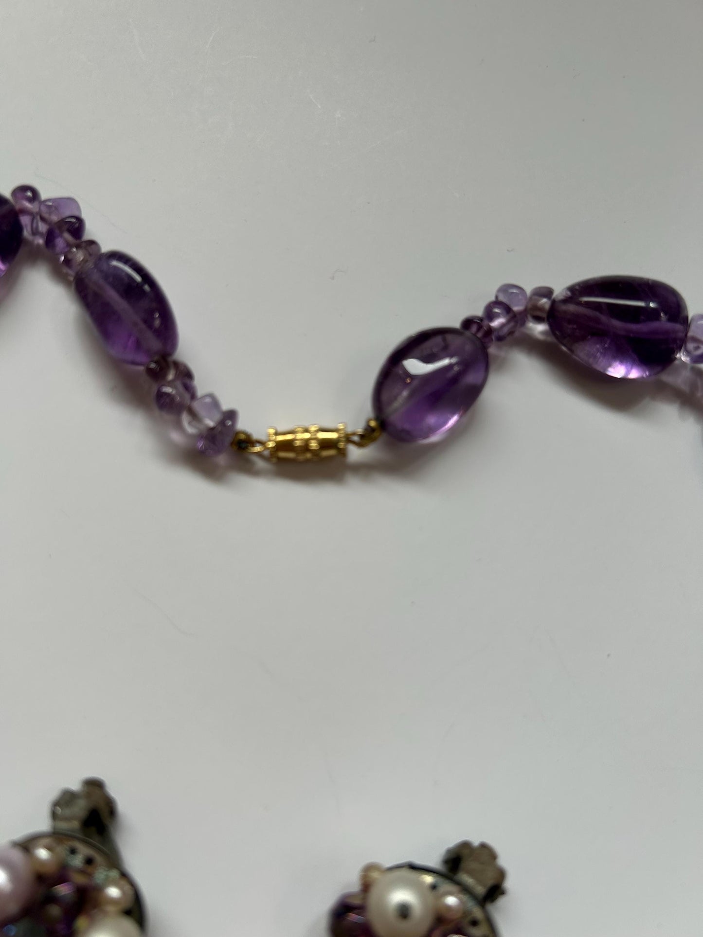 Timeless Elegance: Vintage 1960s Natural Amethyst Necklace