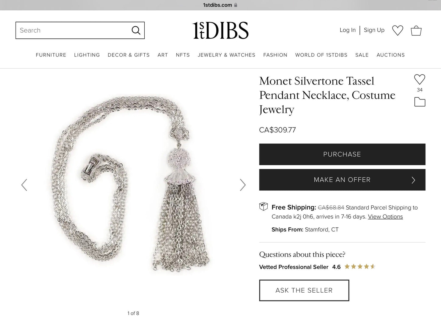 Wonderful Vintage Monet Bolero lariat  filigree  capped beads  link chain set,Book Pieces