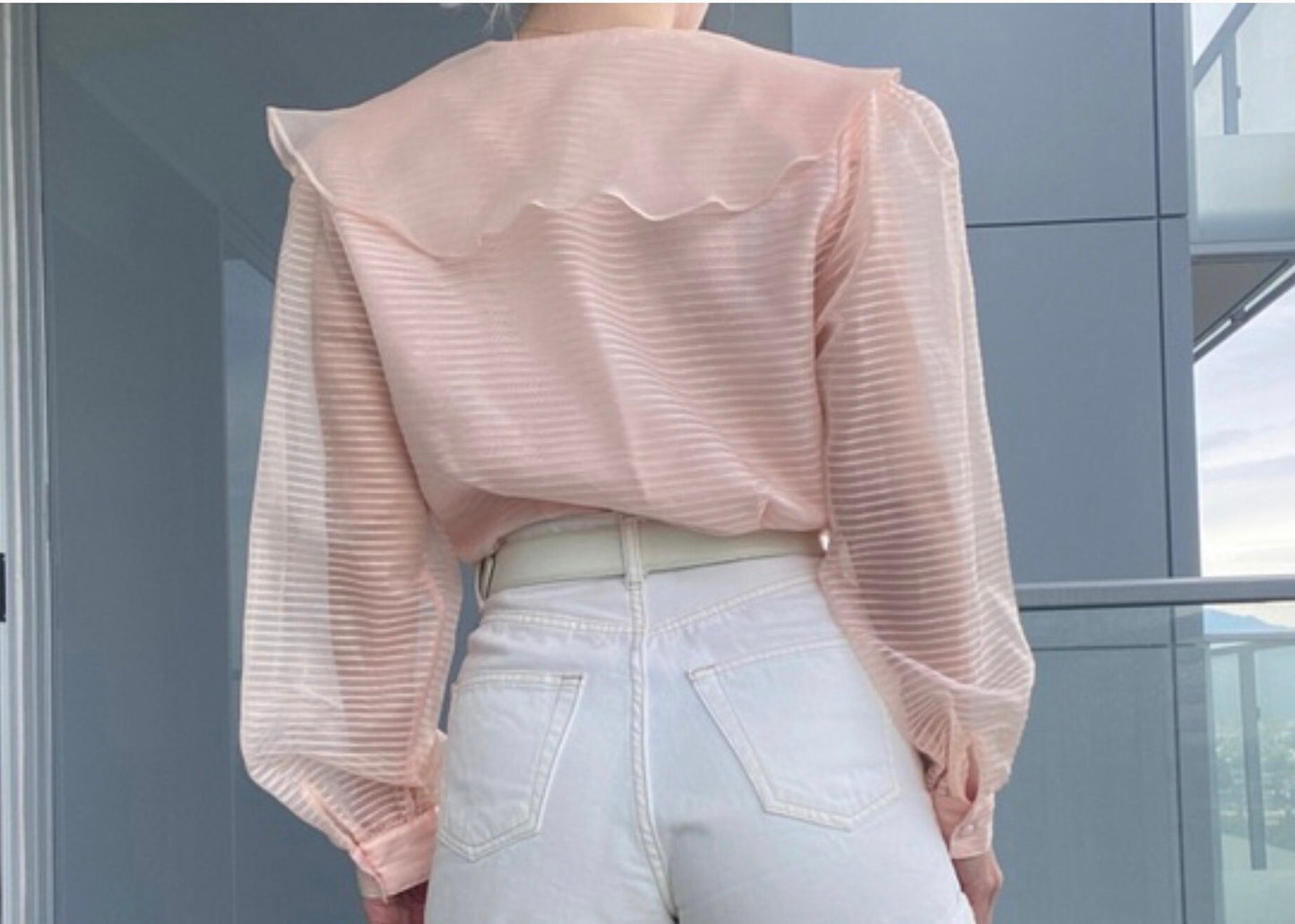 Vintage 1950s Pink Blouse, 50s Pink Blouse,M