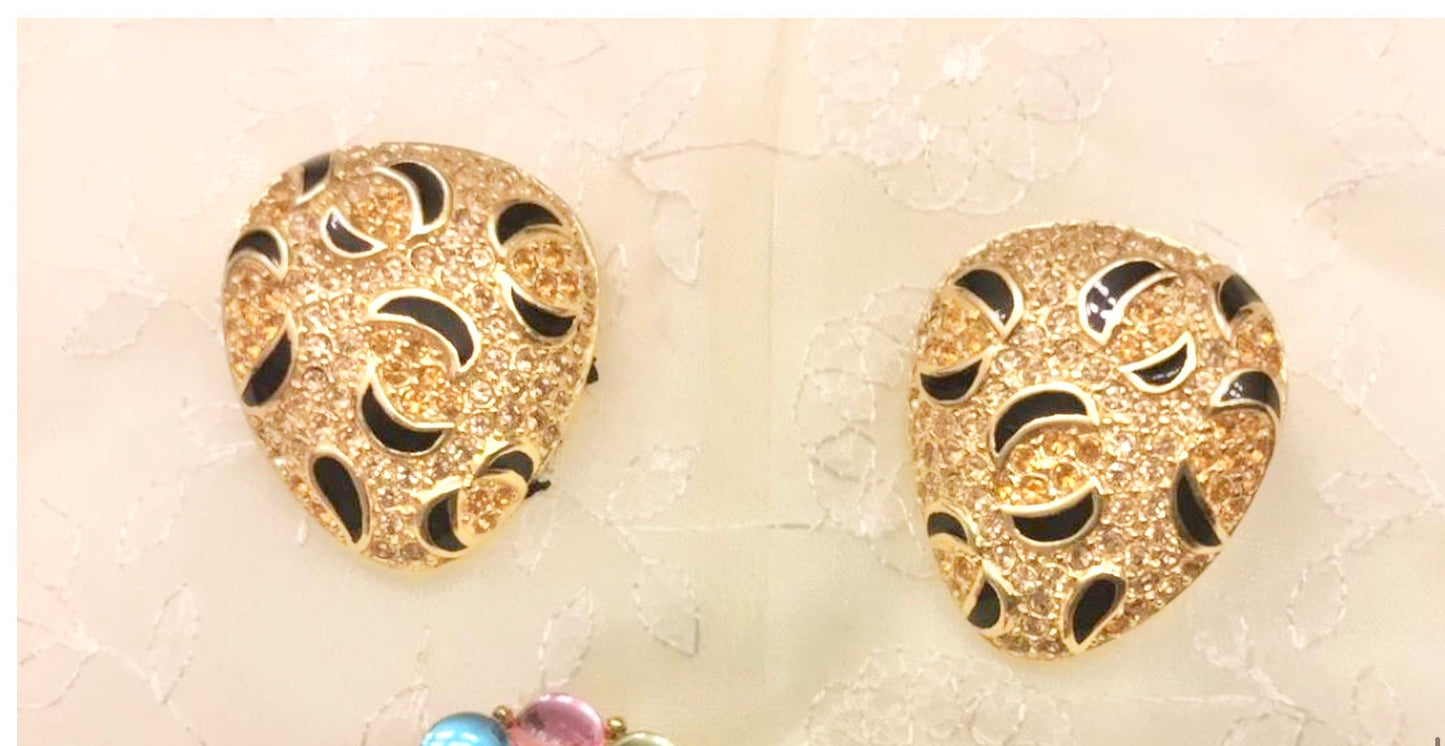 Vintage Christian Dior Clip on Earrings - Gold, Late 1960s