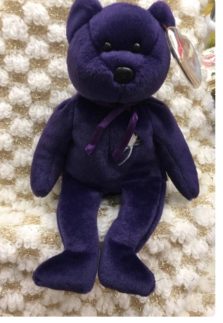 1997 princess diana beanie baby (Very Rare/ Retired + Errors) With RARE Diana BOOKS!