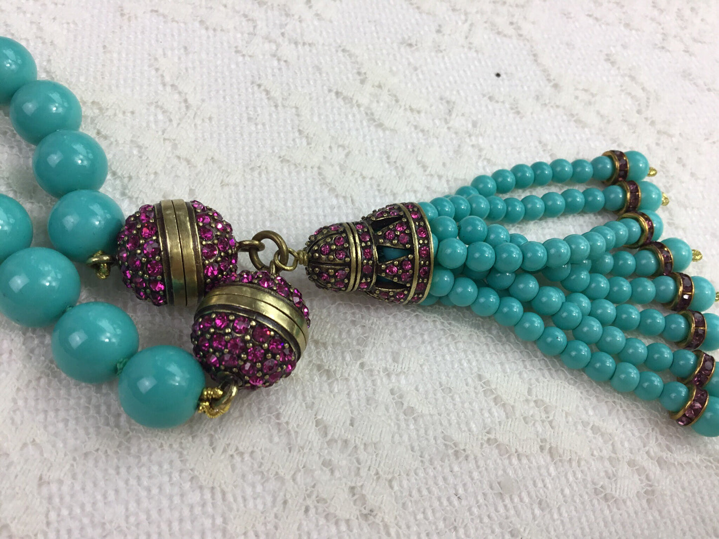 Vintage Faux turquoise Bead Necklace ,Gift for Her, Gifts for Mom, Custom Jewelry, Gifts
