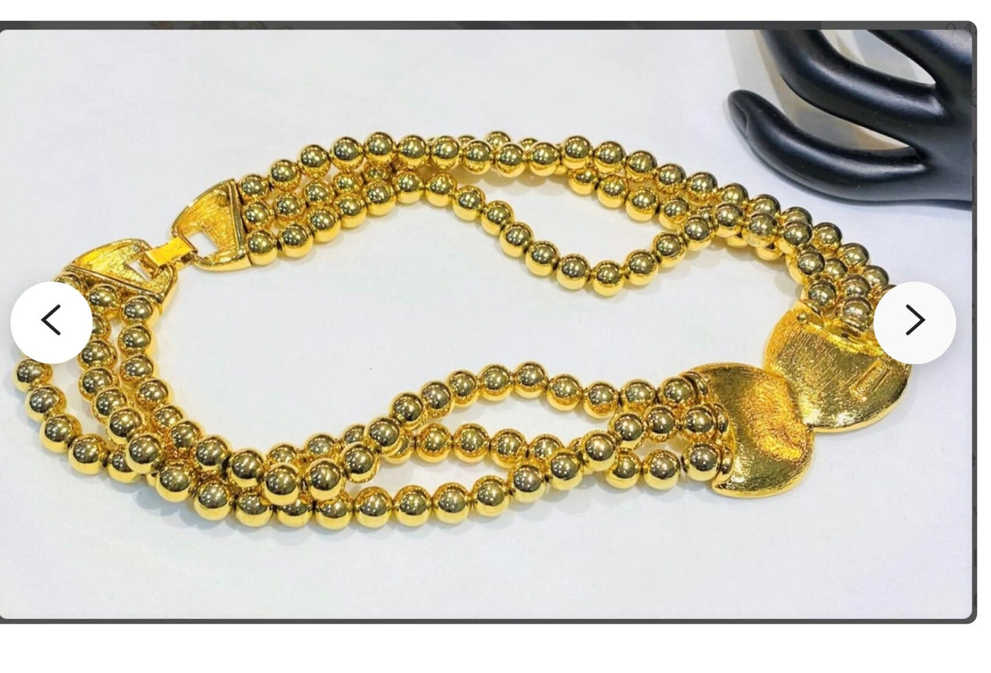 Superb Heavy NAPIER BOW  Gold Metal Bib Collar Choker Necklace