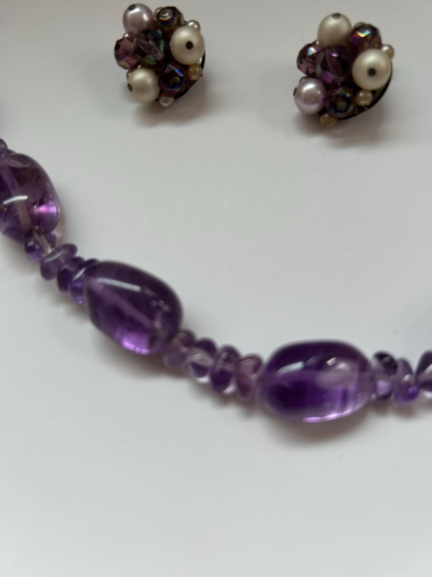 Timeless Elegance: Vintage 1960s Natural Amethyst Necklace