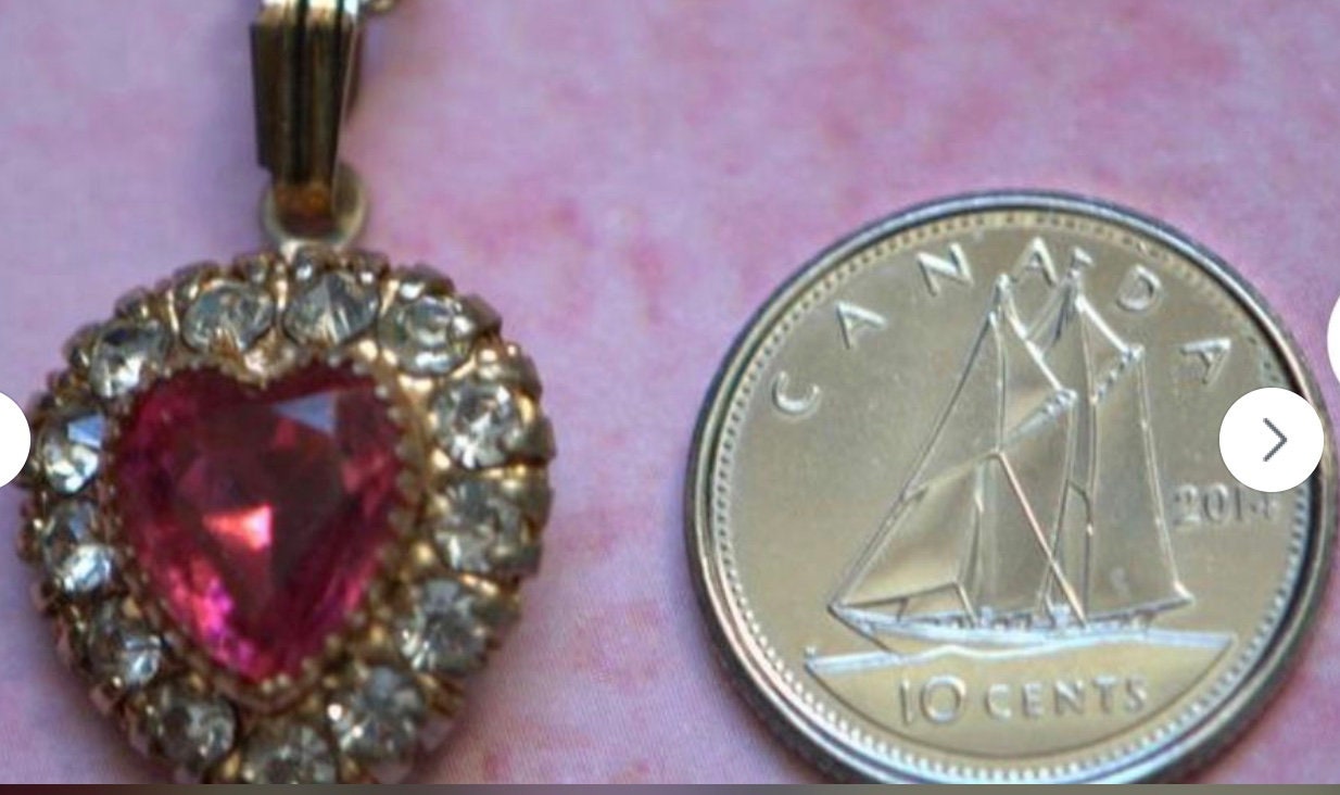 Vintage Heart Necklace , 1960s