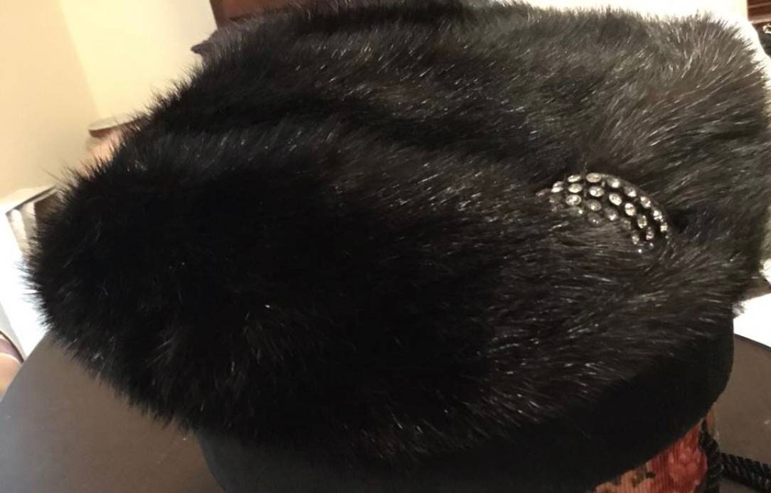 Vintage Black Mink Fur Women 60s Andre Canada Med
