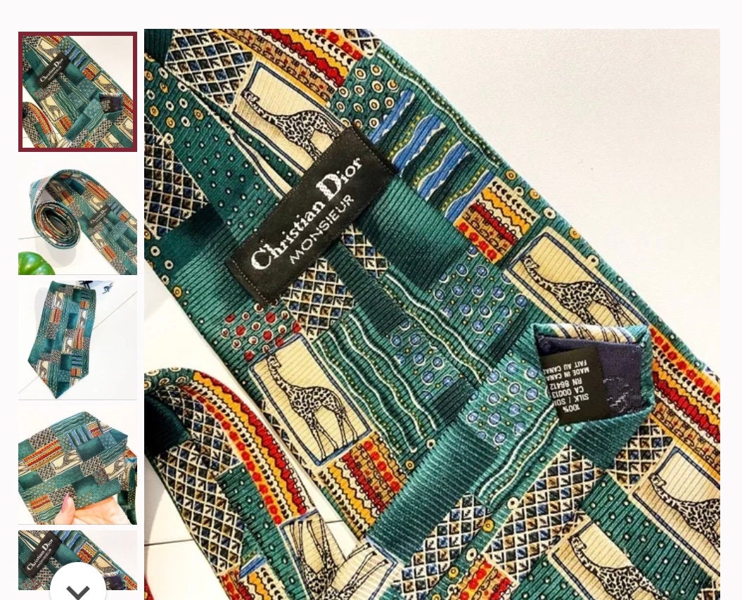 Christian Dior 100% Silk Tie