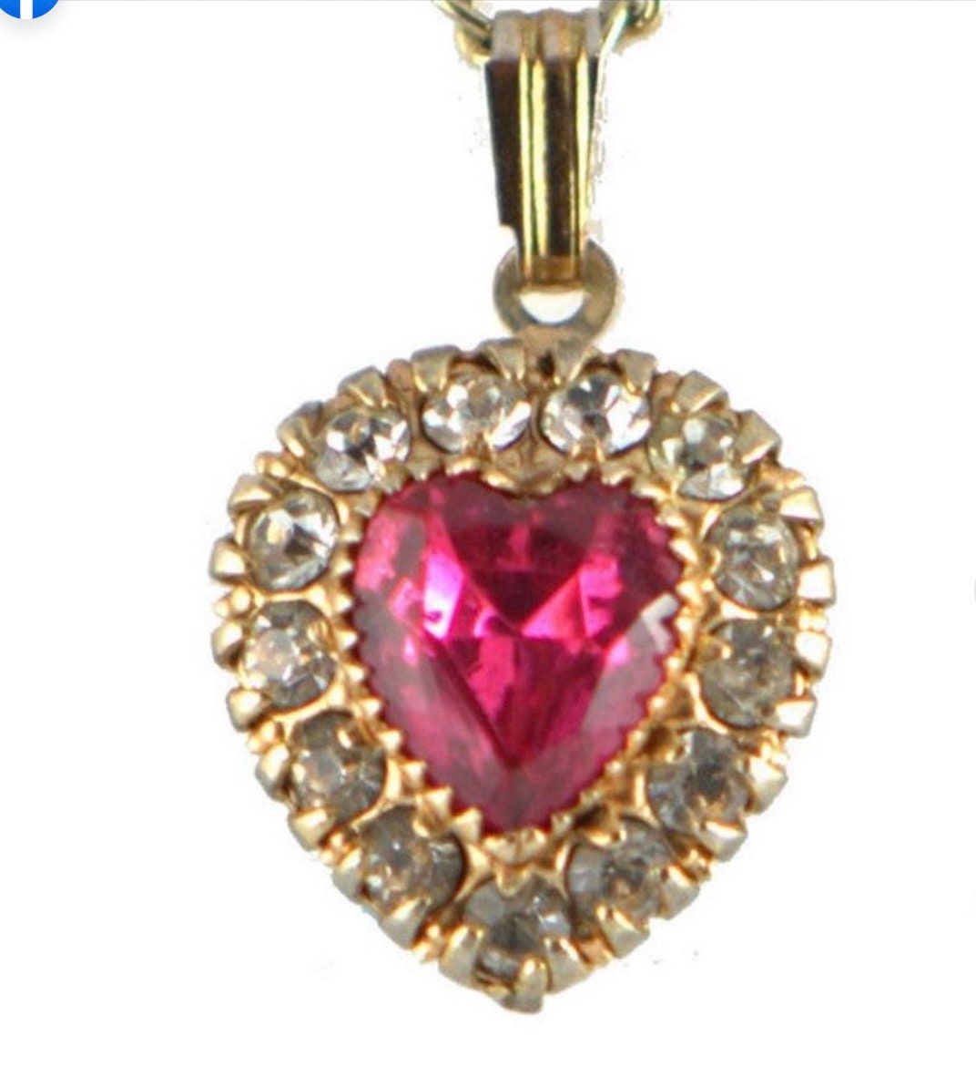 Vintage Heart Necklace , 1960s