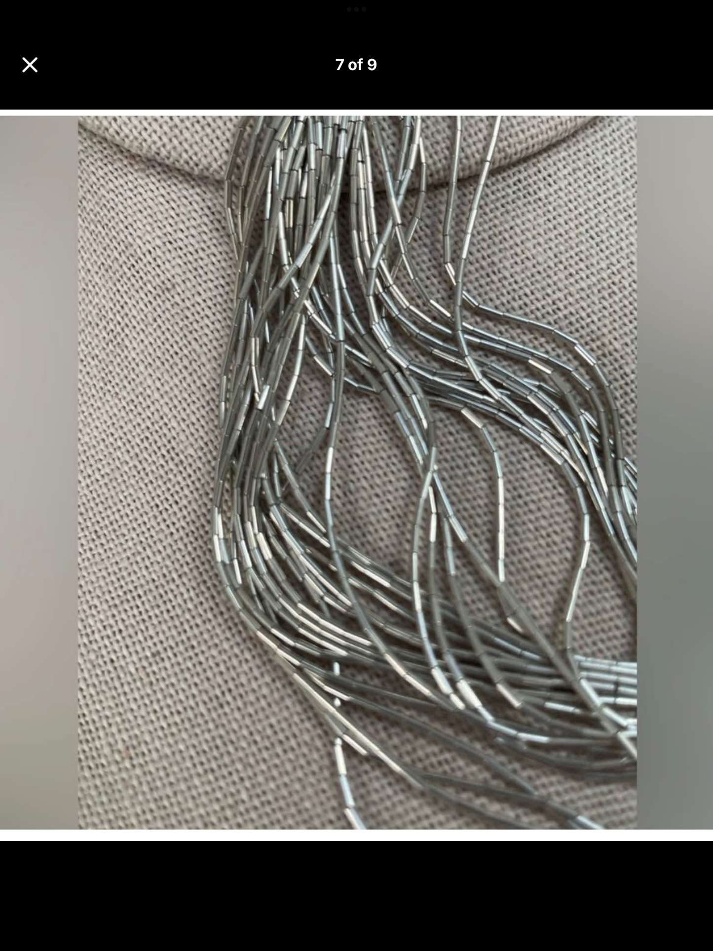 ❤️ **Vintage 30 Strand Rare Navajo Liquid Silver Chain Sterling Silver 15” Collar Necklace**
