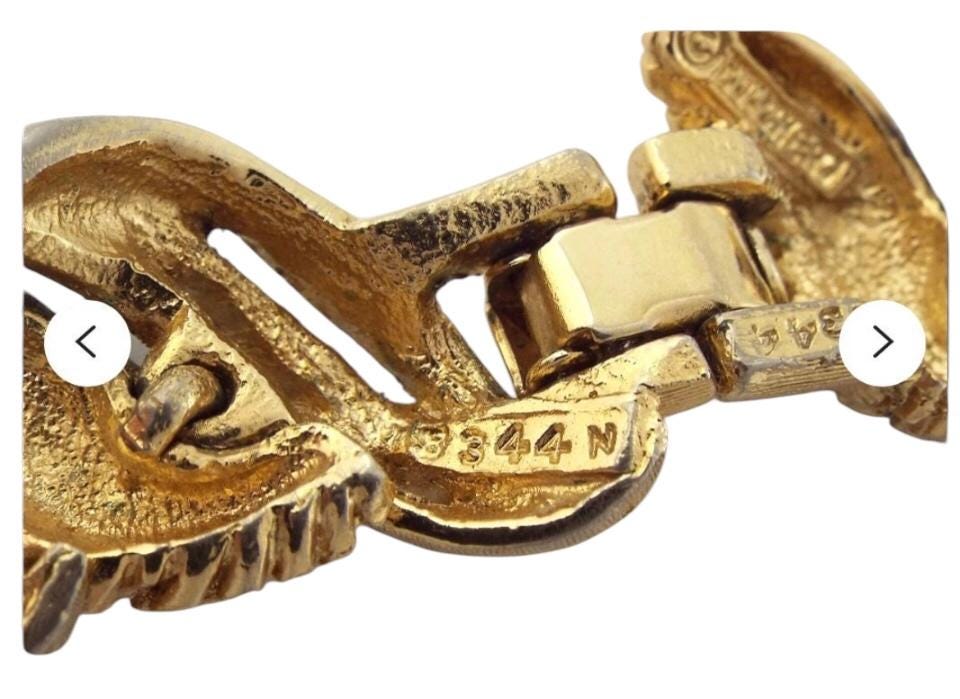 Vintage MARCEL BOUCHER Multistone Gold Tone Choker Necklace Circa 1960s