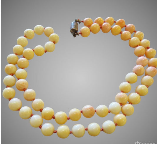 Vintage Angel Skin Precious Coral Necklace