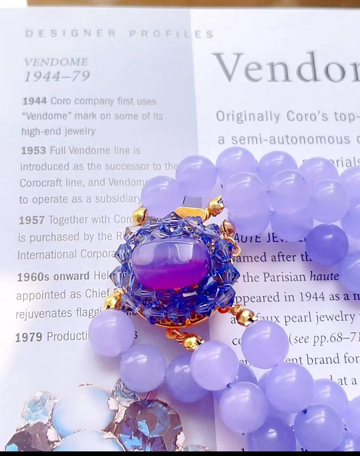 Vintage Natural Chalcedony Bead Estate Jewelry Necklace - Made in France, Circa 1950