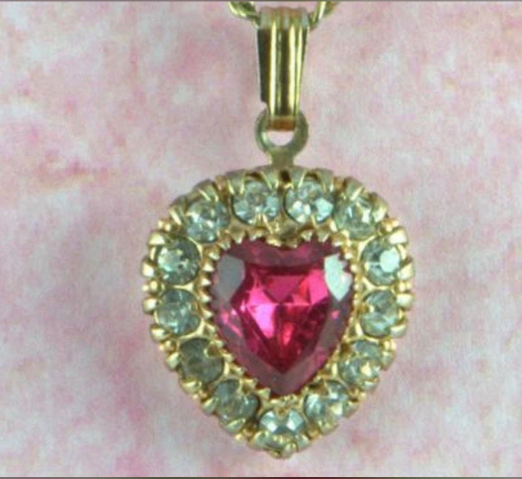Vintage Heart Necklace , 1960s