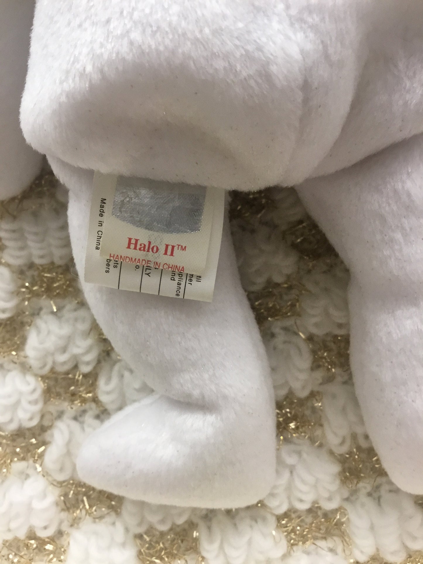 Rare Halo Angel Bear ,Ty Beanie Baby 1998 With Tags