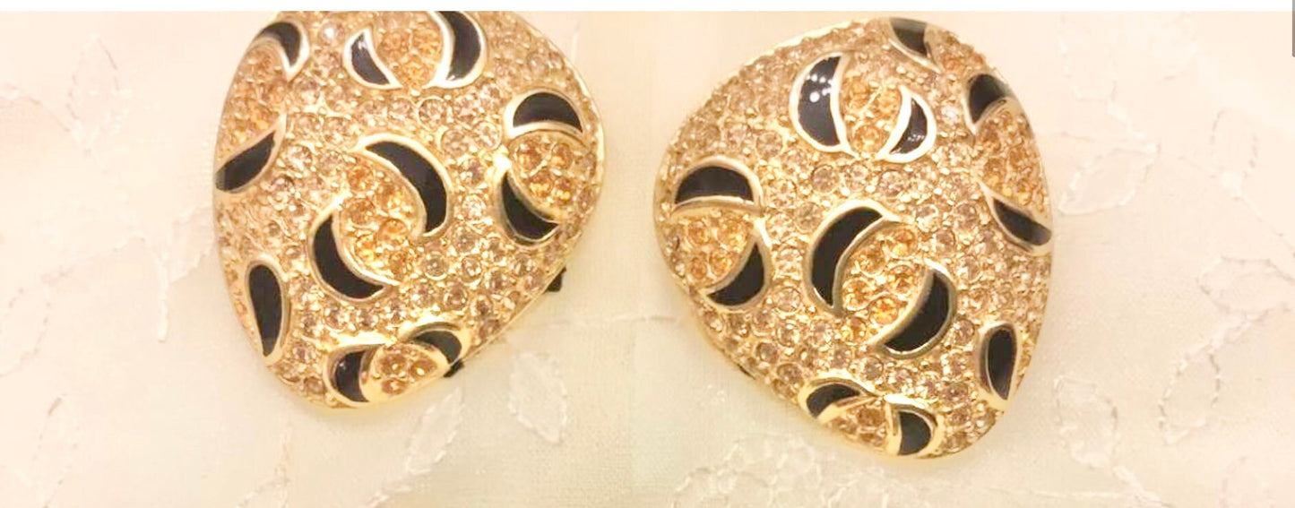 Vintage Christian Dior Clip on Earrings - Gold, Late 1960s