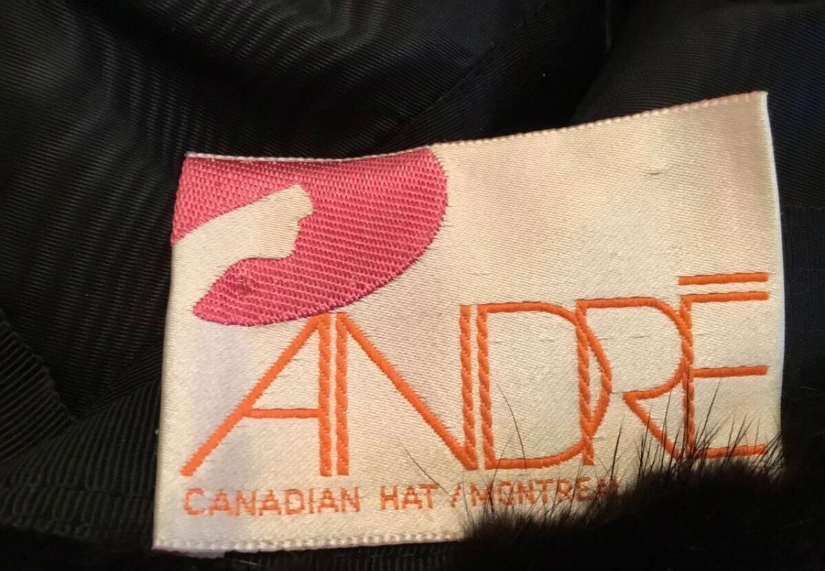 Vintage Black Mink Fur Women 60s Andre Canada Med