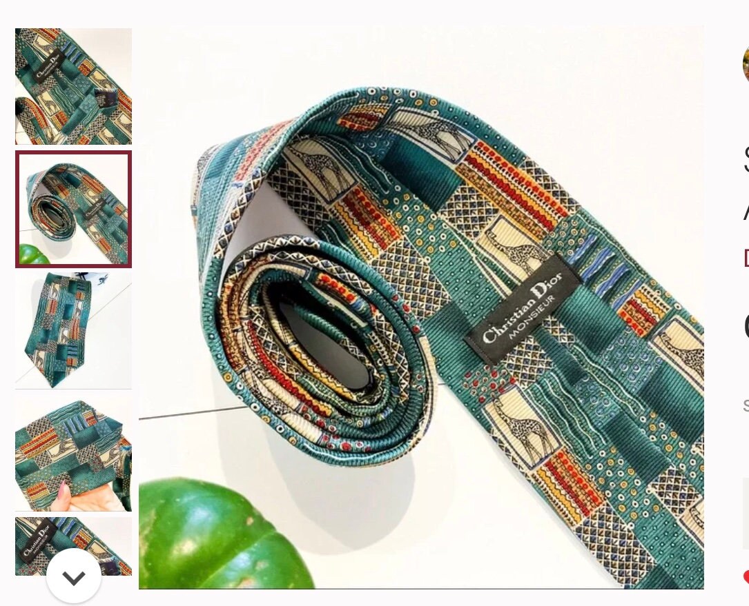 Christian Dior 100% Silk Tie