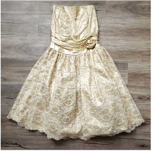 Vintage Gold Formal Dress